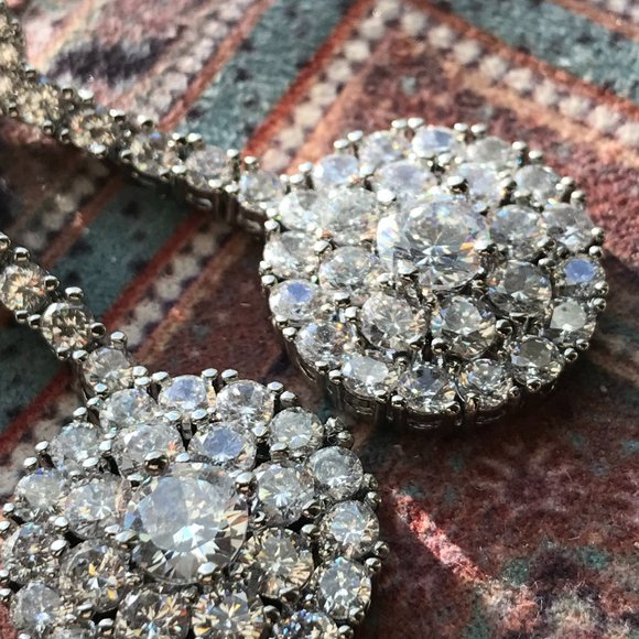 Bridal Earrings NEW, NEVER WORN - Picture 2 of 3